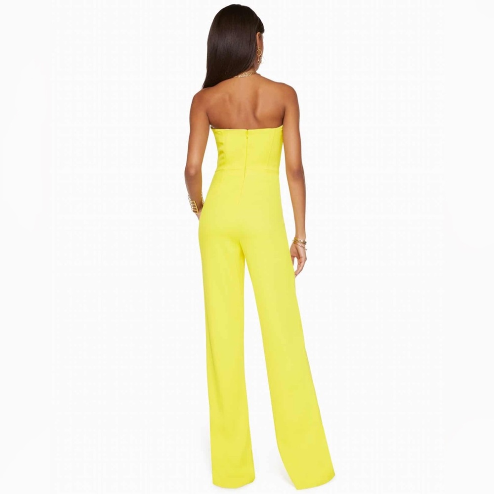Ramy Brook Strapless Wide-Leg Jumpsuit in Neon SUNSHINE Yellow!✨️ - Picture 2 of 5